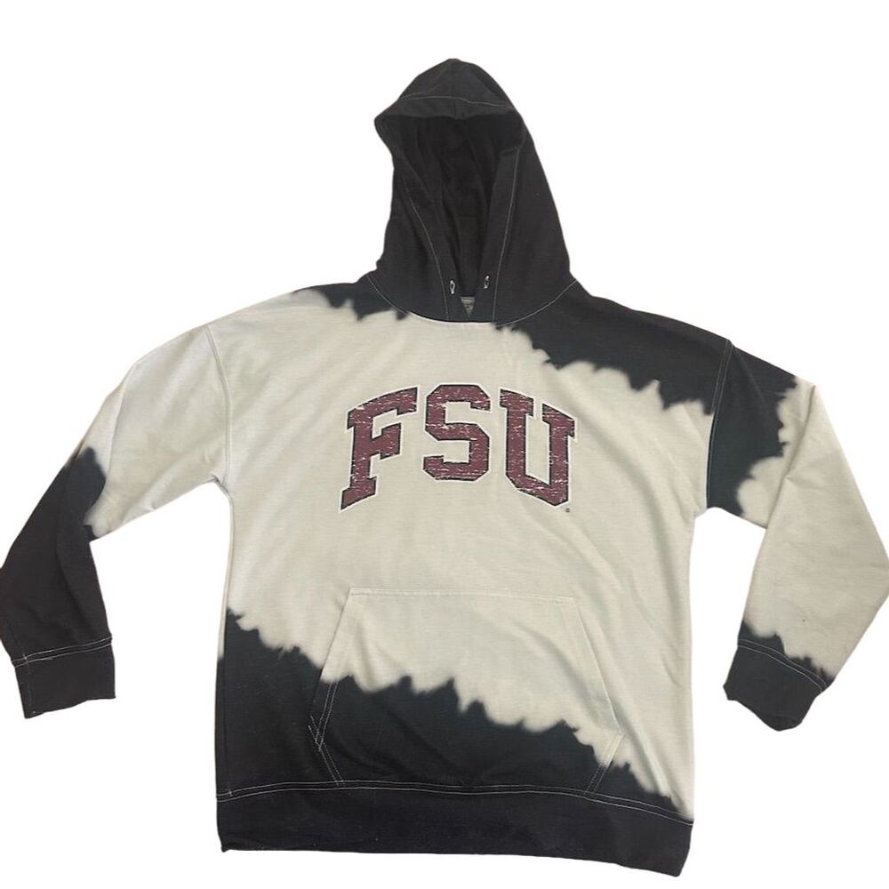 FSU Seminoles Women's Dip-Dyed Hoodie Pullover Multicolor Small Gameday Couture